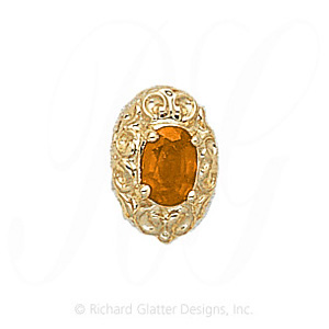 GS148 CIT - 14 Karat Gold Citrine Slide 